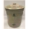 Image 1 : Medalta Potteries 5 imperial gallon stoneware crock w/ lid (seal repair crack, see picture)