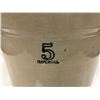 Image 2 : Medalta Potteries 5 imperial gallon stoneware crock w/ lid (seal repair crack, see picture)
