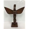 Image 1 : 10in West Coast First Nations carved wooden totem "Eagle & Man" signed Pete Mountain Alert Bay B.C.