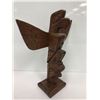 Image 2 : 10in West Coast First Nations carved wooden totem "Eagle & Man" signed Pete Mountain Alert Bay B.C.