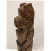 Image 2 : 19in West Coast First Nations carved cedar totem "Bear" w/ copper eyes (unsigned)
