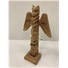 Image 1 : 10 1/2in carved wooden totem "Bear/ Raven/ Beaver" by Tom Hunts 1997