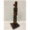 Image 1 : 13 1/2in West Coast First Nations carved wooden totem "Eagle/ Raven/ Killer Whale" signed Telqua 199