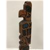 Image 2 : 13 1/2in West Coast First Nations carved wooden totem "Eagle/ Raven/ Killer Whale" signed Telqua 199