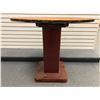 Image 2 : Antique red black & natural finish rustic wooden parlour table from movie set
