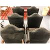 Image 3 : Set of 6 antique dining chairs mahogany w/ black leather upholstery from movie set