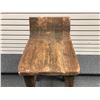 Image 3 : Rustic wooden w/ black wrought iron stretchers 30in high bar stool from movie set