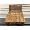 Image 3 : Rustic wooden w/ black wrought iron stretchers 30in high bar stool from movie set