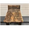 Image 3 : Rustic wooden w/ black wrought iron stretchers 30in high bar stool from movie set