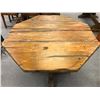 Image 2 : Rustic wooden octagon top pub/ outdoor style table from movie set