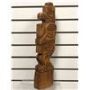 Image 1 : 19in West Coast First Nations carved wooden totem "Bear & Thunderbird" (unsigned)
