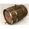 Image 1 : Oak liqueur barrel w/ tap from movie set - modified w/ 5 gallon water bottle insert - 21in x 15in