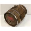 Image 1 : Oak liqueur barrel w/ tap from movie set - modified w/ 5 gallon water bottle insert - 21in x 15in