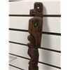 Image 2 : West Coast First Nations carved wooden talking stick "Eagle & Raven" w/ abalone accents signed F M 1