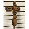 Image 5 : West Coast First Nations carved wooden talking stick "Eagle & Killer Whale" signed Telqua 1999 - 48