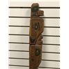 Image 2 : West Coast First Nations carved wooden talking stick "Eagle/ Bear/ Raven" w/ copper & abalone accent