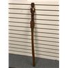 Image 2 : West Coast First Nations carved cedar talking stick "Man & Owl" (unsigned) - 41 1/2in