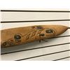 Image 1 : West Coast First Nations carved wooden paddle "Killer Whale & Eagle" w/ abalone eyes (unsigned) - 53