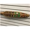 Image 2 : West Coast First Nations carved cedar paddle w/ abalone accents signed F M 1999 - 40 3/4in long