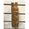 Image 3 : Two small West Coast First Nations wood-carved totems - 8in & 7 1/2in
