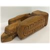 Image 2 : West Coast First Nations carved wooden "Eagle" bowl w/ copper eyes signed R D - 14 1/2in
