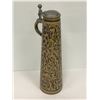 Image 1 : Unusually tall 14in ceramic beer stein w/ pewter lid from movie set