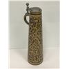 Image 1 : Unusually tall 14in ceramic beer stein w/ pewter lid from movie set