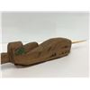 Image 2 : 17in First Nations carved cedar rattle "Narwhal & Raven" (unsigned)