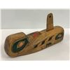 Image 2 : 9in West Coast First Nations carved wooden "Raven & Killer Whale" rattle w/ copper eyes signed Telqu