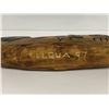Image 4 : 9in West Coast First Nations carved wooden "Raven & Killer Whale" rattle w/ copper eyes signed Telqu