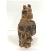 Image 1 : 6 1/2in West Coast First Nations carved wooden "Eagle & Man" rattle signed Telqua 1998