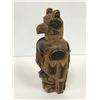 Image 2 : 6 1/2in West Coast First Nations carved wooden "Eagle & Man" rattle signed Telqua 1998