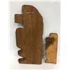 Image 2 : Two West Coast First Nations carved wooden plaques "Eagle/ Killer Whale/ Raven" (unsigned) - 16in &