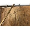 Image 3 : 12in West Coast First Nations carved cedar face mask w/ cedar bark hair & feather signed John Johnst