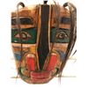 Image 2 : 10in West Coast First Nations carved wooden face mask w/ authentic looking hair signed Telqua 1990