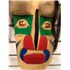 Image 2 : 10 1/2in West Coast First Nations carved yellow cedar face mask w/ copper eyes/ authentic looking ha