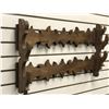 Image 2 : Solid wood crafted wall mount fishing rod display/holder & small wooden carved wall mount shelf from