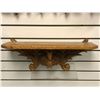 Image 3 : Solid wood crafted wall mount fishing rod display/holder & small wooden carved wall mount shelf from