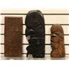 Image 1 : Group of West Coast First Nations wood carved plaques - 13 1/2in/ 12in/ 10in - (2 pcs signed - Darcy