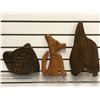 Image 1 : Group of 3 West Coast First Nations wood carved plaques - 13in/ 8in/ 9 3/4in (all signed by artist -