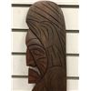 Image 2 : 16in West Coast First Nations cedar carved "Salish Man" plaque signed G. Gonzales
