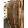 Image 2 : Large barrel top basin w/ brass detail - 25 1/2in diameter