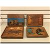 Image 1 : Group of 4 West Coast First Nations carved & painted cigar & jewelry boxes