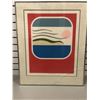 Image 1 : Framed limited edition print "Ferry Door" #39/150 signed by artist bottom right corner 1981 (crack i