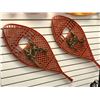 Image 1 : Pair of vintage IPL hard plastic w/ leather bindings snow shoes