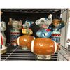 Image 2 : Group of 8 collectible Beam porcelain vintage liquor decanters (empty)