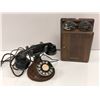 Image 1 : Antique rotary dial telephone 2 pc set
