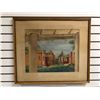 Image 1 : Framed original watercolor painting signed by artist Clements - 28in x 24in