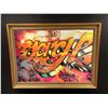 Image 1 : Original framed urban art piece by local Vancouver artist "Cody Van Gogh" (Graffiti Street Wall Scen