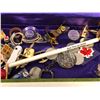 Image 3 : Vintage costume jewelry & misc. items - brooches/ necklaces/ pins/ old coins etc.